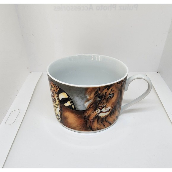 La Menagerie Porcelain Sakura Jungle Animal Tea Cup China Dish Mug Coffee Vintag - Picture 2 of 6